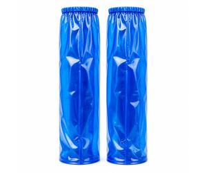 Baoblaze Protector de Piernas Impermeable Polainas para Lluvia Cubre Piernas Cubre Calzado con Elástica de PVC Adecuado para Campo Ferias al Aire Libre Tareas de Jardín, Array, Azul