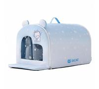Baoblaze Refugio para Mascotas Casa Envolvente Estructura Plegable Aluminio Espuma Oxford Portátil Adecuado para Mascotas Verano Viaje Hogar, Azul, L 50 40 35cm para Mascotas De hasta 12.5 Kg