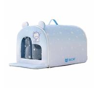 Baoblaze Refugio para Mascotas Casa Envolvente Estructura Plegable Aluminio Espuma Oxford Portátil Adecuado para Mascotas Verano Viaje Hogar, Azul, M 40 35 35cm para Mascotas De hasta 5 Kg