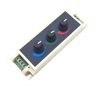 Baoblaze Regulador de Intensidad de Luz LED RGB, Minicontrolador Portátil de 12-24 V, Interruptor de Ajuste de Brillo