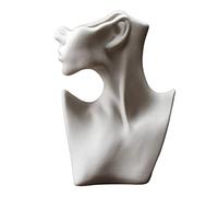 Baoblaze Resumen Mujeres Hombres Busto Cabeza Cara Jarrón Florero Lindo Elegante Jardinera Boho Pequeño Hogar Dormitorio Decoración Muebles Arreglos Florales - El 12.5x17.5x7.5cm los 9cm