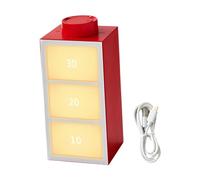 Baoblaze RGB Control de sonido Pickup Rhythm Light USB Lámpara de mesa recargable Luz nocturna para amantes de la música, Rojo