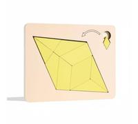 Baoblaze Rompecabezas Infantil Educativo Juego de Figuras Tablero Geométrico Desafío de Pensamiento Madera Suave sin Astillas Adecuado para Aula Hogar Viaje Guardería, Rhombus