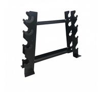 Baoblaze Soporte de Mancuernas Estante Portapesas Organizador Bastidor Layout de Varios Compartimentos para Pesas de Diferentes Tamaños y Aprovechamiento del, Negro, Modelo Básico
