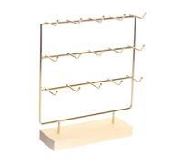 Baoblaze Soporte Organizador de Pendientes de 3 Niveles, 15 Ganchos, Soporte de exhibición de Pendientes para escaparate, encimera, tocador, Tienda