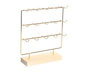 Baoblaze Soporte Organizador de Pendientes de 3 Niveles, 15 Ganchos, Soporte de exhibición de Pendientes para escaparate, encimera, tocador, Tienda