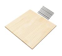 Baoblaze Tabla de Bloqueo de Madera para Ganchillo con 9 Clavijas de Acero. Cuadrados de Abuela Multiusos para Principiantes en Manualidades y Abuelas, 40x40cm Alfileres de