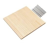 Baoblaze Tabla de Bloqueo de Madera para Ganchillo con 9 Clavijas de Acero. Cuadrados de Abuela Multiusos para Principiantes en Manualidades y Abuelas, 30x30cm 10cm