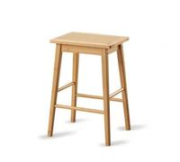 Baoblaze Taburete de Barra Taburete Banco Banqueta Silla con Asiento de Caña y Base Recta Construcción Sólida con Travesaños Estilo Vintage Japonés Adecuado, Original
