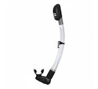 Baoblaze Tubo de Buceo de Silicona Snorkel Seco con Válvula de Sellado Purga en Base y Abrazadera Rápida Tubo Flexible Plegable Adecuado para Entrenamiento de Snorkel Playa Piscina, Negro