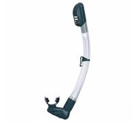 Baoblaze Tubo de Buceo de Silicona Snorkel Seco con Válvula de Sellado Purga en Base y Abrazadera Rápida Tubo Flexible Plegable Adecuado para Entrenamiento de Snorkel Playa Piscina, Azul Marino