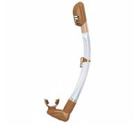 Baoblaze Tubo de Buceo de Silicona Snorkel Seco con Válvula de Sellado Purga en Base y Abrazadera Rápida Tubo Flexible Plegable Adecuado para Entrenamiento de Snorkel Playa Piscina, Chocolate