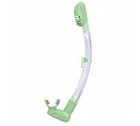 Baoblaze Tubo de Buceo de Silicona Snorkel Seco con Válvula de Sellado Purga en Base y Abrazadera Rápida Tubo Flexible Plegable Adecuado para Entrenamiento de Snorkel Playa Piscina, Verde Claro