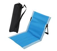 Baoblaze Tumbona de Playa para Exteriores, Plegable, con cojín para el Suelo, Ideal para y Relajarse, Azul Profundo