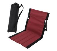 Baoblaze Tumbona de Playa para Exteriores, Plegable, con cojín para el Suelo, Ideal para y Relajarse, Rojo