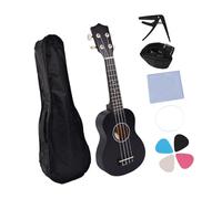 Baoblaze Ukulele para Niños Guitarra Pequeña Instrumento de Cuerda Cuatro Cuerdas Material Pp Portátil Sonido Encantador Adecuado para Estudiantes Principiante, Negro