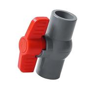 Baoblaze Válvula de Bola PVC con Mecanismo Manual Accesorio para Tubería de Agua Compacto de Cierre Fácil Manejo con Mango Apta para Ventilación, gris 20mm