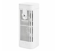 Baoblaze Ventilador Escritorio Oscilante con Diseno Compacto y Almacenamiento Facil para Oficinas Dormitorios y Mesitas Noche con Uso, Style to 3