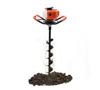 BAOCHADA Broca de gasolina de 2,3 CV (52 cm³), incluye 3 brocas de 100/200/300 mm, motor de 2 tiempos con acoplamiento centrífugo y bajo ruido, ideal para vallas, jardinería y cimientos