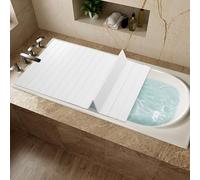 BAOCHADA Cubierta de bañera, plegable, protección contra el polvo, bandeja para bañera, capacidad de carga máxima de 5 kg, para casa, baño, spa (170 × 70 × 0,65 cm/pequeña)