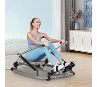 BAOCHADA Máquina de remo 3 en 1 para casa, prensa de piernas, abdominales y dispositivo de fitness romano con 2 intensidades ajustables, para cardio y entrenamiento de fuerza, ahorra espacio, hasta