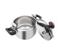 BAOCHADA Olla a presión profesional, 7-40 L, acero inoxidable, con funciones de protección para familias numerosas, ideal para guisar, cocinar y cocinar, apto para lavavajillas, resistente al calor