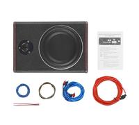 BAOCHADA Subwoofer de 8 pulgadas, delgado, 600 W, con alimentación activa, subwoofer de audio para coche, amplificador integrado para coche/camión, potente carcasa de subwoofer con altos niveles de