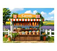 Baocicco Telón de fondo de primavera y Pascua, 7 x 5 pies, fotografía, zanahorias, huevos coloridos, valla de jardín, fondo de fotografía, decoración de fiesta de primavera, vacaciones, decoración