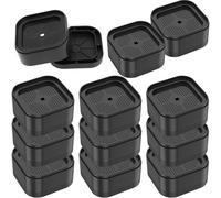 BAODBF Elevador de muebles apilable, fuerte y ajustable, elevador de cama que ahorra espacio, extensión de patas de mesa de 3,5 cm, altura ajustable para sofá, silla, escritorio, color negro (12