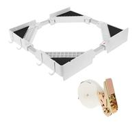 BAODBF Juego de montaje apilable para lavadora y secadora, con cuerda de carraca, marco intermedio para lavadora de 50 a 70 cm, para lavadoras y secadoras, kit apilable para lavandería