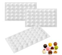 BAODBF Molde de silicona con forma de bola, juego de 35 unidades, molde de silicona redondo, molde para chocolate, mousse para hornear, molde para caramelos, jabón, color blanco, 29 x 17 x 2 cm (3