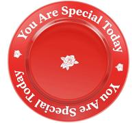 BAODBF Plato rojo de cerámica roja de 26 cm con texto en inglés "You Are Special Today", para cumpleaños, bodas, aniversarios, baby showers