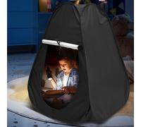 BAODBF Tienda sensorial para jugar y relajarse, ayuda para el autismo, SPD, ansiedades, cueva pop up con bolsa de transporte de viaje, carpas negras para niños, Sensory Tent para casa o escuela