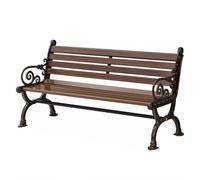 Baodiale Banco de Exterior para 2 o 3 Personas, sillón de Patio para Todo Tipo de Clima con Respaldo de Aluminio Fundido para terraza, Patio y Piscina.