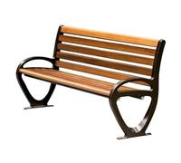 Baodiale Banco de jardín de aleación de Aluminio, Banco de Patio de Madera Maciza de 2 Personas al Aire Libre Silla Larga al Aire Libre para jardín, Porche y Parque