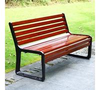 Baodiale Banco de jardín de Aluminio Fundido de 20/150 cm para Exteriores. Muebles de jardín de Madera Resistente con Respaldo ergonómico y reposabrazos para Patio, Parque y Porche.