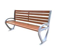 Baodiale Banco de jardín de Madera de plástico, Silla Larga al Aire Libre para Aluminio de Aluminio de 2 Personas, Ideal para jardín, Porche y Parque