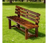 Baodiale Banco de jardín de Madera Maciza Banco de Patio Exterior de Madera Asiento de Parque para 2-3 Personas para césped, terraza, jardín, Porche y Entrada