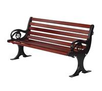 Baodiale Banco de jardín, Silla Larga al Aire Libre para Todo Clima con Marco de Aluminio Fundido, Banco de Patio de Madera Maciza de 2 Personas para jardín, Porche y Parque