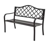 Baodiale Banco de Parque Exterior de Madera de Aluminio Fundido de 2 o 3 plazas, Resistente a la Intemperie, para Porche, jardín, Piscina y Patio.