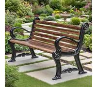 Baodiale Banco de Patio de Fibra de Carbono de 2 Personas, Banco de jardín de sillas largas al Aire Libre para Todo Clima, Adecuado para jardín, Porche y Parque