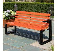 Baodiale Banco de Patio de Madera Maciza de 2 Personas, Banco de jardín para Todo Clima Silla Larga al Aire Libre para jardín, Porche y Parque