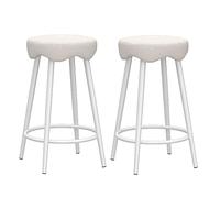 Baodiale Juego de 2 taburetes Altos de Bar con Respaldo para Cocina, taburetes de Bar tapizados para mostrador de Desayuno, taburetes de Bar Suaves para el hogar (Altura del Asiento: 65 cm)