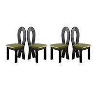 Baodiale Juego de 4 sillas de Comedor de Madera con tapicería de Cuero y Estructura Robusta for una sentada cómoda en el Comedor, la Cocina o el Restaurante.(Green1)