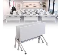 Baodiale Mesa de conferencias Plegable Juego de mesas de conferencias Mesas de Oficina Plegables ergonómicas para entornos de Trabajo híbridos Ideal para capacitación y seminarios