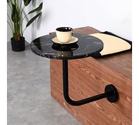 Baodiale Mesas de Centro pequeñas de Pared, Mesa de Centro nórdica de Pared, Sencilla, Moderna, pequeña, Redonda, para cócteles, con Extremo de mármol, para decoración de Comedor.