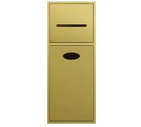 Baodiale Nicho de Ducha de Acero Inoxidable Dorado de 20 x 52 x 13,5 cm con Estante de Almacenamiento Empotrado y Puerta, Soporte para Papel higiénico para baño de Hotel y hogar.