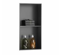 Baodiale Nicho de Ducha Empotrado Impermeable de Acero Inoxidable, Estante de baño, Armario de Pared antiarañazos para Sala de Estar