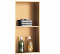 Baodiale Nicho de Ducha Empotrado Impermeable de Acero Inoxidable, Estante de baño, Armario de Pared antiarañazos para Sala de Estar