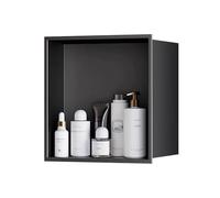 Baodiale Nicho de Ducha Negro Mate, nicho de baño Empotrado de Acero Inoxidable 304, Organizador de Ducha for Uso doméstico y Comercial